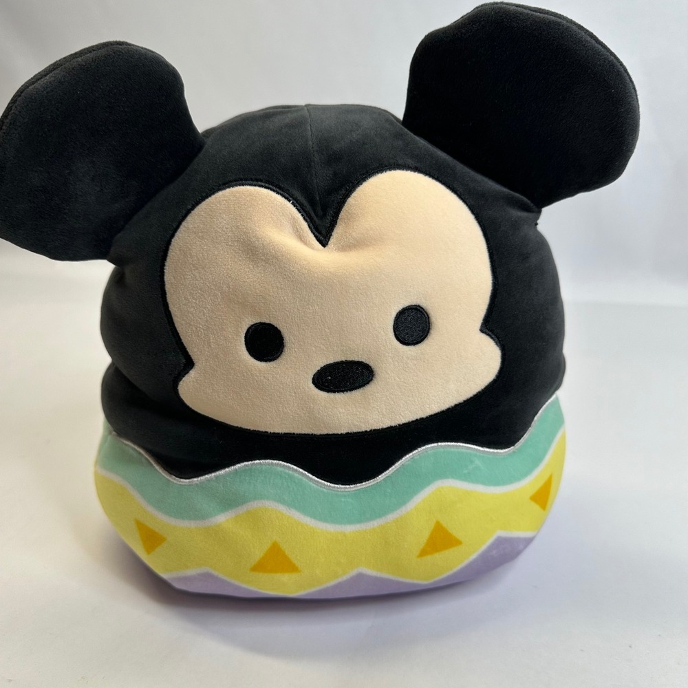Disney Mickey Mouse Easter Egg Plush 10 Inch Soft Squishy Toy Black Pastel 2021‎